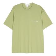 Comme des Garçons Khaki Stickad T-shirt för Män Green, Herr