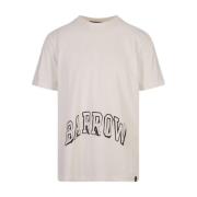 Barrow Vit T-shirt med tryck och Smile Basket print White, Herr