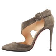 Christian Louboutin Pre-owned Pre-owned Mocka klackskor Gray, Dam