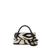 Jacquemus Lång Crossbody Väska Svart/Vit Zebra Black, Dam