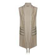 Herno Fringe Ullväst med Nylonfickor Beige, Dam