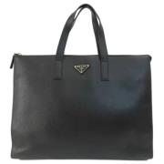 Prada Vintage Pre-owned Laeder totevskor Black, Dam