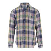 Polo Ralph Lauren Rutig Linneskjorta Button-Down Krage Multicolor, Her...