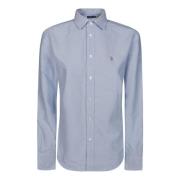 Ralph Lauren Oxford Skjorta i Klar Vit Blue, Dam