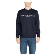 Tommy Hilfiger Blå Tryckt Sweatshirt Herr Höst/Vinter Blue, Herr