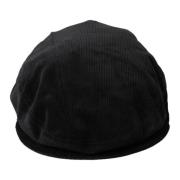 Dolce & Gabbana Svart Corduroy Newsboy Cap Black, Herr