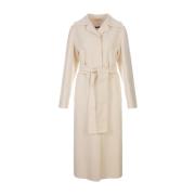 Jil Sander Elegant Brun Ull Långrock Brown, Dam