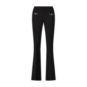 Cambio Flared Pants with Elastic Waistband Black, Dam