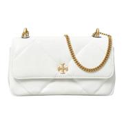 Tory Burch Vit Flapväska med Justerbar Rem White, Dam