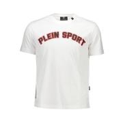 Plein Sport Sportig Elegans T-shirt i Vitt White, Herr