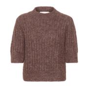 Karen by Simonsen Plommontryffel Stickad Pullover Kbroma Stil Brown, D...