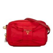 Prada Vintage Pre-owned Nylon prada-vskor Red, Dam