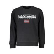 Napapijri Elegant Fleece Sweatshirt med Rund Hals Black, Herr