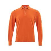 Gran Sasso Elegant Orange Bomullspolo Orange, Herr