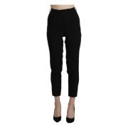 Bencivenga Elegant Skinny Cropped High-Waist Byxor Black, Dam