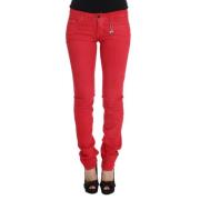 Costume National Röda Slim Fit Jeans Red, Dam