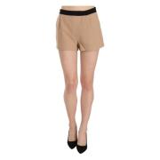 Costume National Elegant Beige Mini-Shorts med Medium Midja Beige, Dam