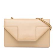 Yves Saint Laurent Vintage Pre-owned Laeder axelremsvskor Beige, Dam