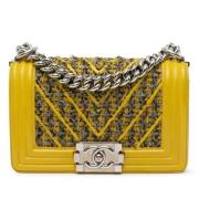 Chanel Vintage Pre-owned Laeder axelremsvskor Yellow, Dam