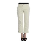 Ermanno Scervino Beige Capri Cropped Chic Byxor Beige, Dam