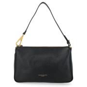 Gianni Chiarini Nero Läder Crossbody Väska Black, Dam