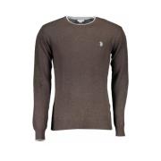 U.s. Polo Assn. Slim Fit Herrtröja i Ullblandning Brown, Herr