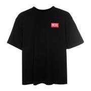 Diesel Boxt Lab T-Shirt Oversized Fit Black, Herr