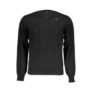 K-Way Ull V-ringad Pullover Mästerverk Black, Herr