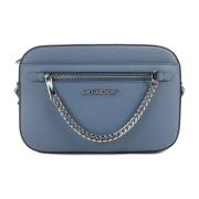 Michael Kors Jet Set Denim Kedja Crossbody Vsk Blue, Dam