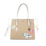 Michael Kors Gilly Large Travel Miami Print Tote Beige, Dam