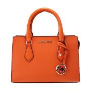 Michael Kors Sheila Small Poppy Vegan Crossbody Satchel Orange, Dam