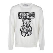 Moschino Söt Teddy Bear Sweater White, Herr