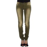 Roberto Cavalli Green Wash Slim Fit Jeans Green, Dam