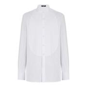 Balmain Vingkrage Plastron Skjorta White, Herr