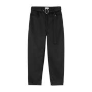 Jil Sander Svarta Denimbyxor Med Bälte Black, Herr