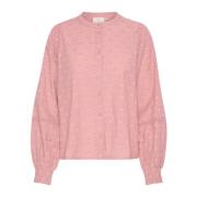 Kaffe Elegant Kaenya Blus med Print Pink, Dam