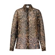 Riani Animal Print Skjorta Brown, Dam