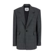 Msgm Elegant Wool Jacket in Grey Gray, Dam