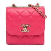 Chanel Vintage Pre-owned Laeder axelremsvskor Pink, Dam