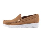 Nature Footwear Suede Loafer Toffee 025 Brown, Dam