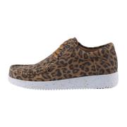 Nature Footwear Leopardmönstrade Mockaskor Brown, Dam