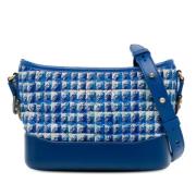 Chanel Vintage Pre-owned Tyg crossbodyvskor Blue, Dam