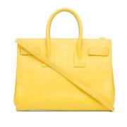 Yves Saint Laurent Vintage Pre-owned Laeder handvskor Yellow, Dam