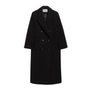 IVY OAK Oversized Boxy Wool Winter Coat Black, Dam