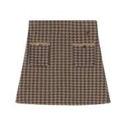 Busnel Dogtooth Jacquard Ullkjol Multicolor, Dam