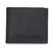 Dsquared2 Svart Läder Bi-fold Plånbok Black, Herr