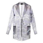 Giorgio Armani Grafiskt Tryck Siden Organza Jacka Multicolor, Dam