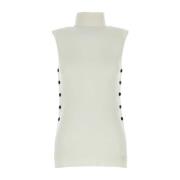 Giorgio Armani Ivory Wool Top White, Dam