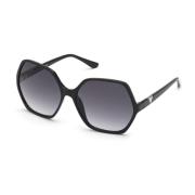 Guess Gradient Smoke Solglasögon Gyllene Ram Black, Dam