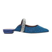 Kurt Geiger Kristallblå Spetsig Kristall Sabot Blue, Dam